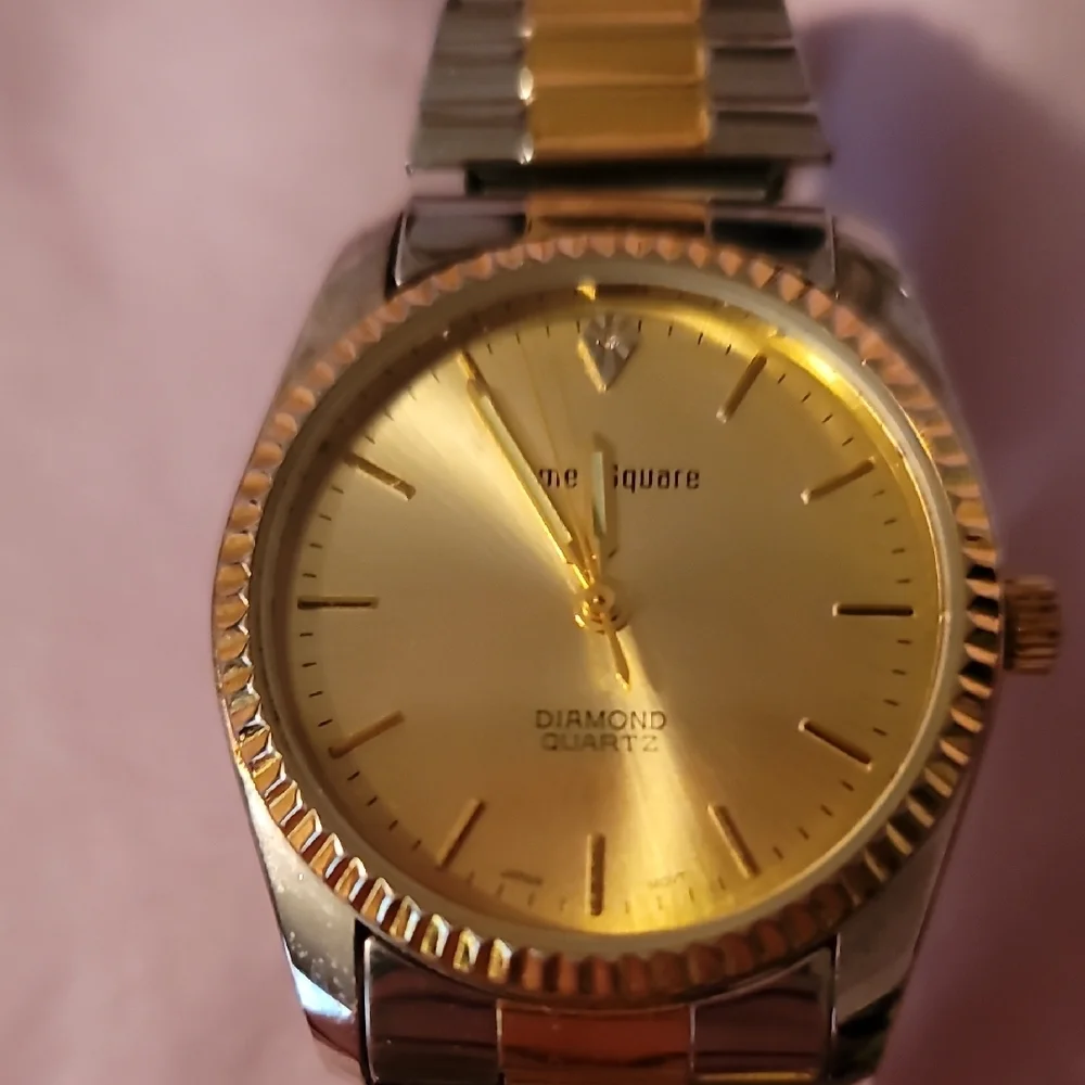Gold and Silver Time Square‎ Watch